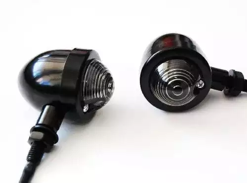 Panhead Black Turn Signal Universal Cruiser Chopper Custom Bobber Cafe Racer Xl