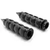 Krator® Spike Black Comfort Rubber Motorcycle Handlebar Hand Grips (1") Hand Handlebar Grips Grip Black Grips Fits Cruisers Harley Suzuki Kawasaki Yamaha Honda w/ 1" inch Throttle Grips Bar Ends - Image 3