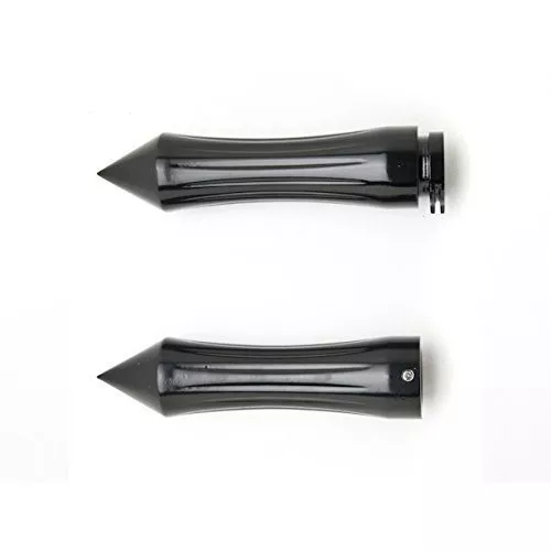 Krator® Spiked Black Motorcycle Handlebar Hand Grips (1") Hand Handlebar Grips Grip Black Grips Fits Cruisers Choppers Harley Davidson Suzuki Kawasaki Yamaha Honda w/ 1" inch Throttle Grips Bar Ends - Image 5