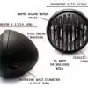 Universal Steel 6 3/4" Matte Black Prison Style 12V / 55W Custom Headlight for Motorcycle Motorbike Trike - Image 6