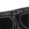 WWII RAF Vintage Aviator Pilot Style Motorcycle Café Racer Cruiser Touring Helmet Goggles Black Frame - Image 6