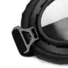 WWII RAF Vintage Pilot Style Black Frame Motorcycle Biker Café Racer Cruiser Helmet Goggles - Image 5