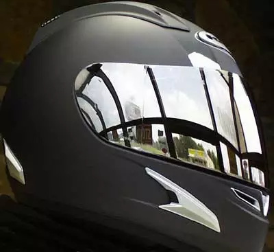 Chromed Helmet Visor